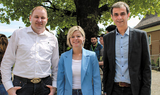 Die Neugewählten in Schlatt-Haslen (von links): Peter Sutter (Vermittler), Christina Sutter (Bezirksrätin) und René Schmid (Bezirksrichter).